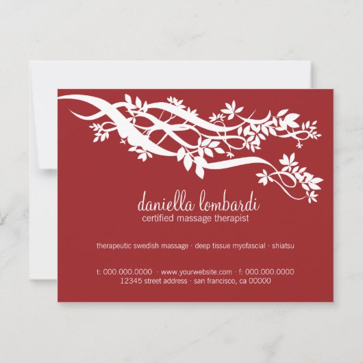 Zen Chic Massage Therapist Cadeaubon (Achterkant)