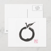 Zen Circle Apple Briefkaart (Voorkant / Achterkant)