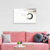 Zen Circle Enso Koi Brush Painting Art Canvas Afdruk (Insitu (Woonkamer))