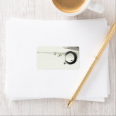 Zen Circle Enso Koi Brush Painting Art Etiket (Insitu)