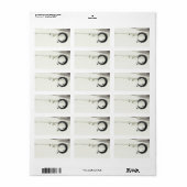 Zen Circle Enso Koi Brush Painting Art Etiket (Full Sheet)