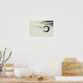 Zen Circle Enso Koi Brush Painting Art Poster (Keuken)