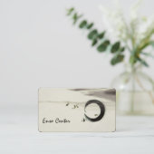 Zen Circle Enso Koi Brush Painting Art Visitekaartje (Staand voorkant)