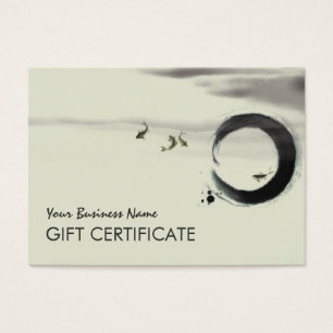 Zen Circle Enso Koi Brush Painting Art Visitekaartjes