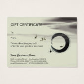 Zen Circle Enso Koi Brush Painting Art Visitekaartjes (Achterkant)