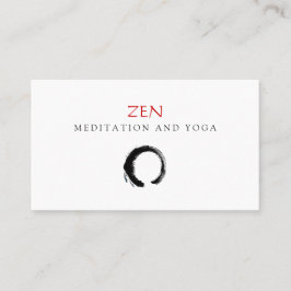 Zen Circle Enso Yoga en Meditation Buddhist 3 Visitekaartje