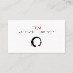 Zen Circle Enso Yoga en Meditation Buddhist 3 Visitekaartje