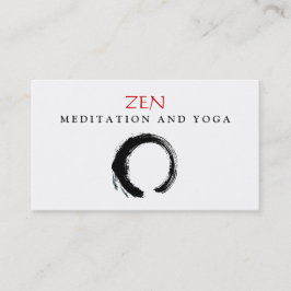 Zen Circle Enso Yoga en Meditation Buddhist 3 Visitekaartje
