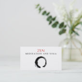 Zen Circle Enso Yoga en Meditation Buddhist 3 Visitekaartje (Staand voorkant)