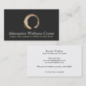 Zen Circle Enso Yoga en Meditation Buddhist 3 Visitekaartje (Voorkant / Achterkant)