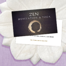 Zen Circle Enso Yoga en Meditation Buddhist Visitekaartje