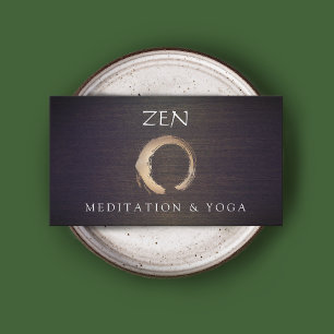 Zen Circle Enso Yoga en Meditation Buddhist Visitekaartje