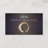 Zen Circle Enso Yoga en Meditation Buddhist Visitekaartje (Voorkant)