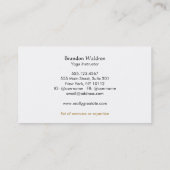 Zen Circle Enso Yoga Instructeur en Meditatie Visitekaartje (Achterkant)