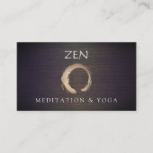 Zen Circle Enso Yoga Instructeur en Meditatie Visitekaartje (Voorkant)