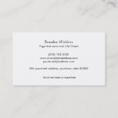 Zen Circle Enso Yoga Instructor en Life Coach Visitekaartje (Achterkant)