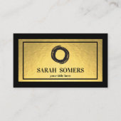 Zen Circle Faux Gold Folie Visitekaartje (Voorkant)
