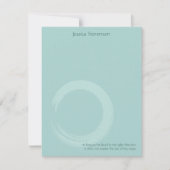Zen Circle Flat Note Card (blauw) Notitiekaartje (Voorkant)