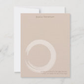 Zen Circle Flat Note Card (tan) Notitiekaartje (Voorkant)