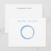 ZEN CIRCLE in SKY BLUE Platte Notecard Notitiekaartje (Voorkant / Achterkant)