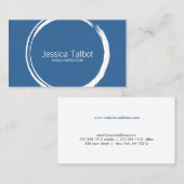 ZEN CIRCLE in WIT/BLAUW II Visitekaartje (Voorkant / Achterkant)