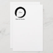 Zen Circle met logo Briefpapier (Voorkant / Achterkant)