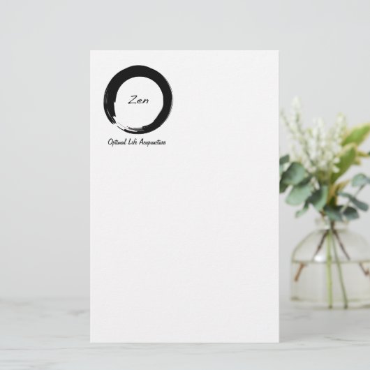 Zen Circle met logo Briefpapier (Staand voorkant)