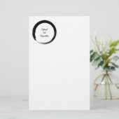 Zen Circle met logo v2 Briefpapier (Staand voorkant)