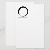 Zen Circle met logo v3 Briefpapier (Voorkant / Achterkant)