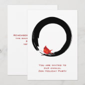 Zen Circle with Christmas Cardinal Kaart (Voorkant / Achterkant)