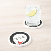 Zen Circle with Christmas Cardinal Zandsteen Onderzetter (Zijkant)