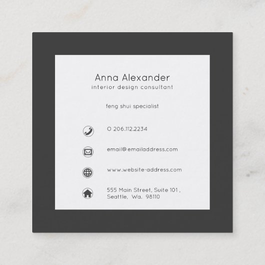 Zen Circle | Yoga-instructeur | Meditatie Contactkaartje (Achterkant)