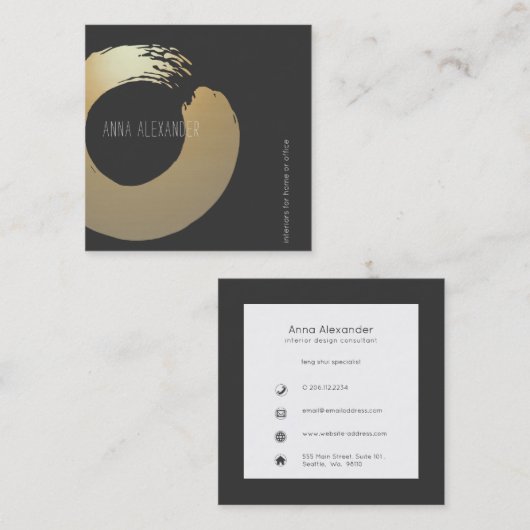 Zen Circle | Yoga-instructeur | Meditatie Contactkaartje (Voorkant / Achterkant)