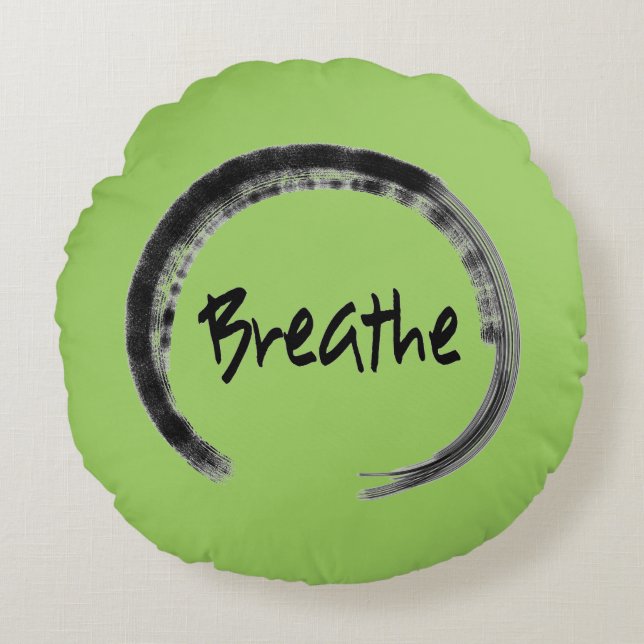 Zen Circle - Yoga - Meditation Pillow-kussen Rond Kussen (Voorkant)