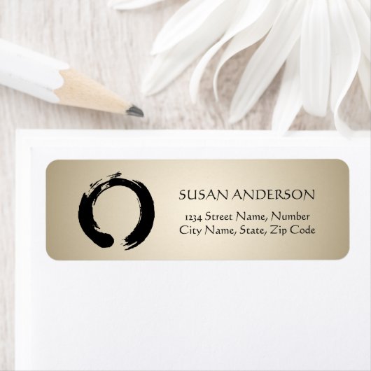 Zen Cirkel Adres Label (Insitu)