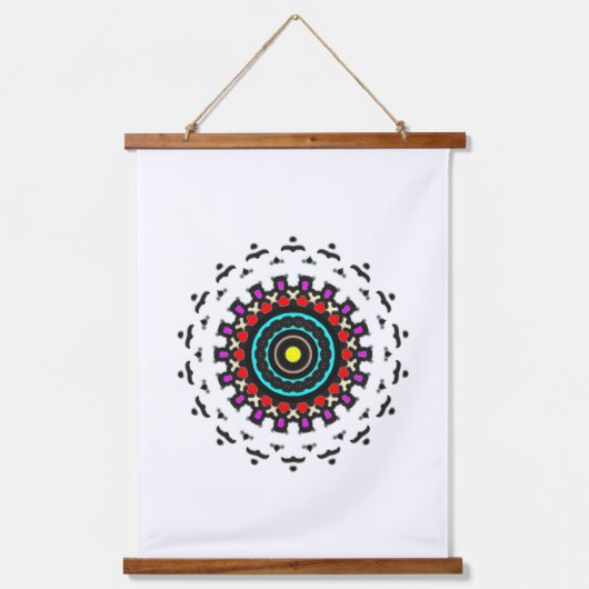 Zen Cirkel Mandala Hangend Wandkleed (Voorkant)