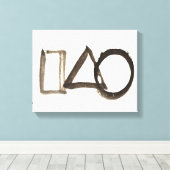 Zen Classics - Gibon Sengai - Cirkel, Driehoek, Canvas Afdruk (Insitu (Houten vloer))