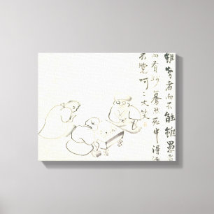Zen Classics - Gibon Sengai - Gans & Heron Canvas Afdruk