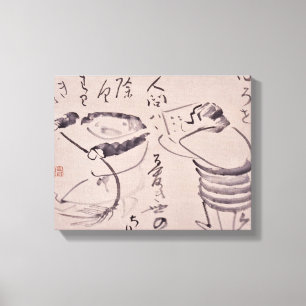 Zen Classics - Gibon Sengai - Kanzan en Jittoku Canvas Afdruk