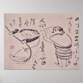 Zen Classics - Gibon Sengai - Kanzan en Jittoku Poster