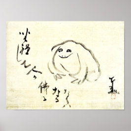 Zen Classics - Gibon Sengai - Mediterende kikker Poster