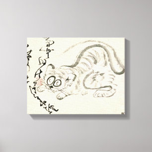 Zen Classics - Gibon Sengai - Tijger Canvas Afdruk