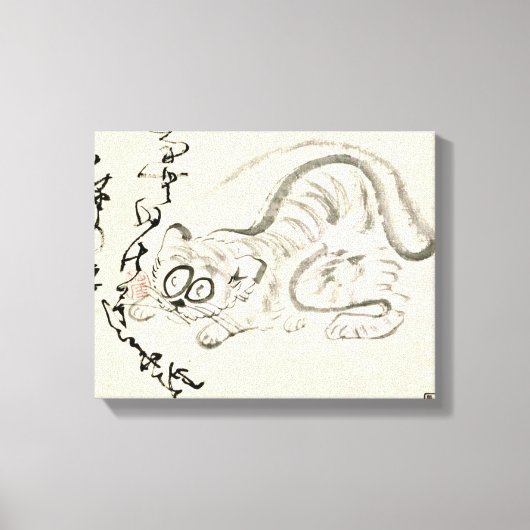 Zen Classics - Gibon Sengai - Tijger Canvas Afdruk (Voorkant)