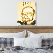 Zen Classics - Hakuin Ekaku - Daruma Canvas Afdruk (Insitu (Slaapkamer))