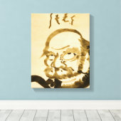 Zen Classics - Hakuin Ekaku - Daruma Canvas Afdruk (Insitu (Houten vloer))