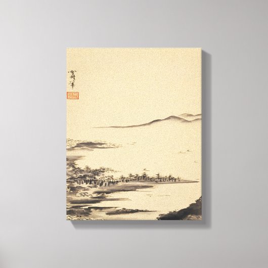 Zen Classics - Sesshu - Herfstlandschap Canvas Afdruk (Voorkant)