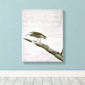 Zen Classics - Sesshu - Heron en Willow Canvas Afdruk (Insitu (Houten vloer))