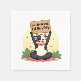 Zen Cow Protest – Save de Drama, Eet Meer Tofu Servet