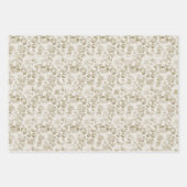Zen Cream White Cocoa Brown Zebra Print Inpakpapier Vel (Voorkant 3)