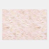 Zen Cream White Cocoa Brown Zebra Print Inpakpapier Vel (Voorkant 2)
